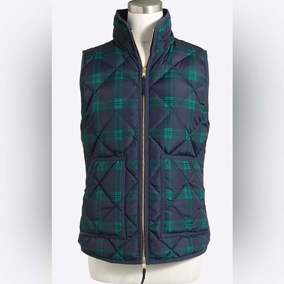 JCREW - TARTAN QUILTED VEST - SIZE XXS - Picture 1 of 6